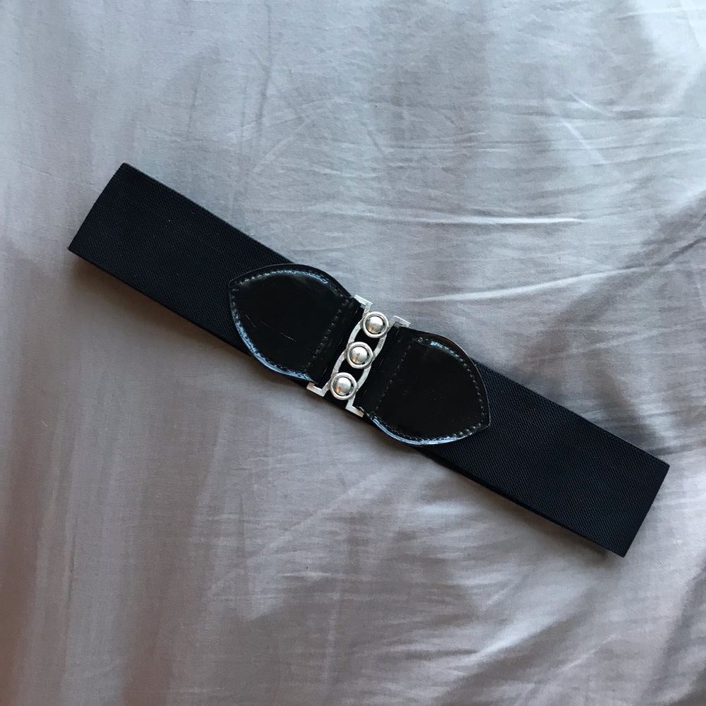 Girls Black Clasp Front Fashion Waist Belt